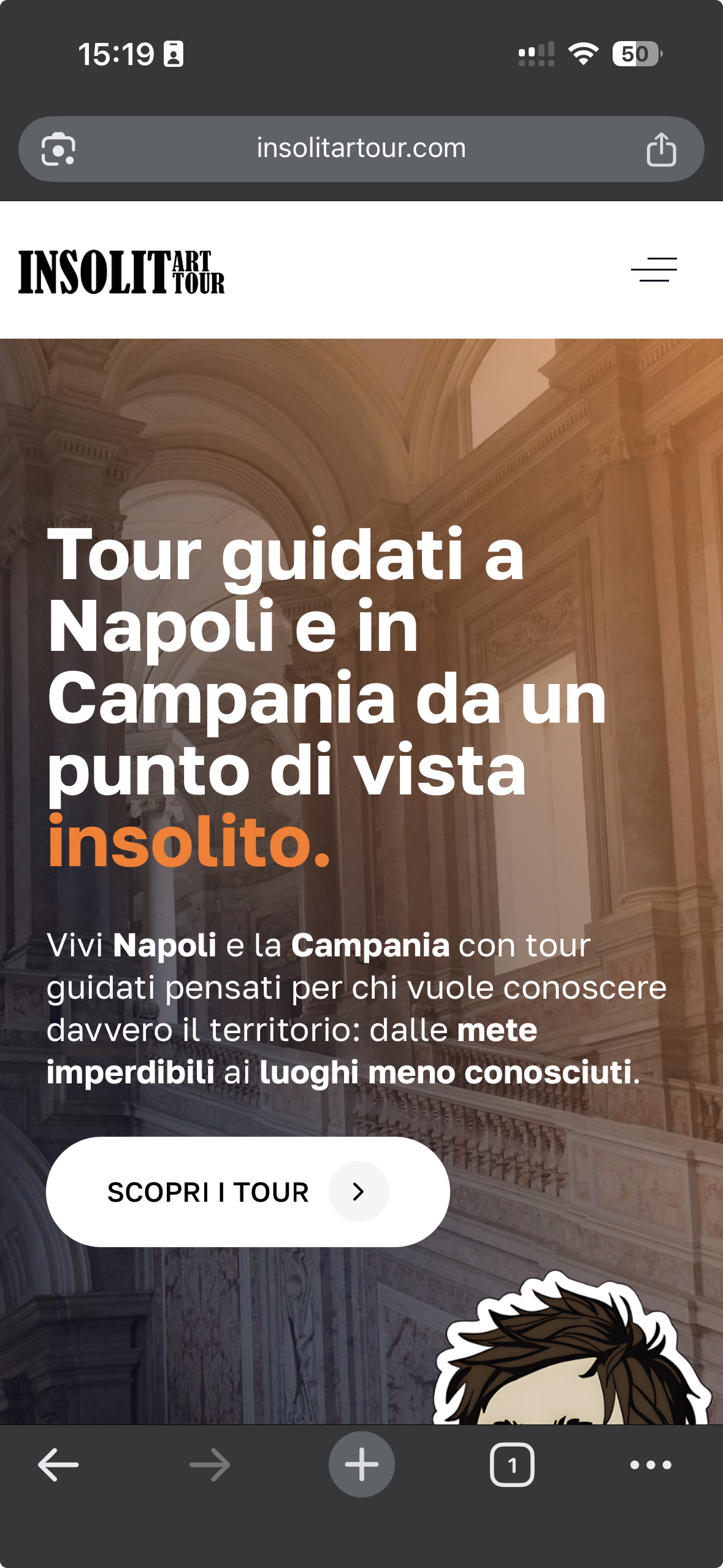 Insolito Tour mobile mockup