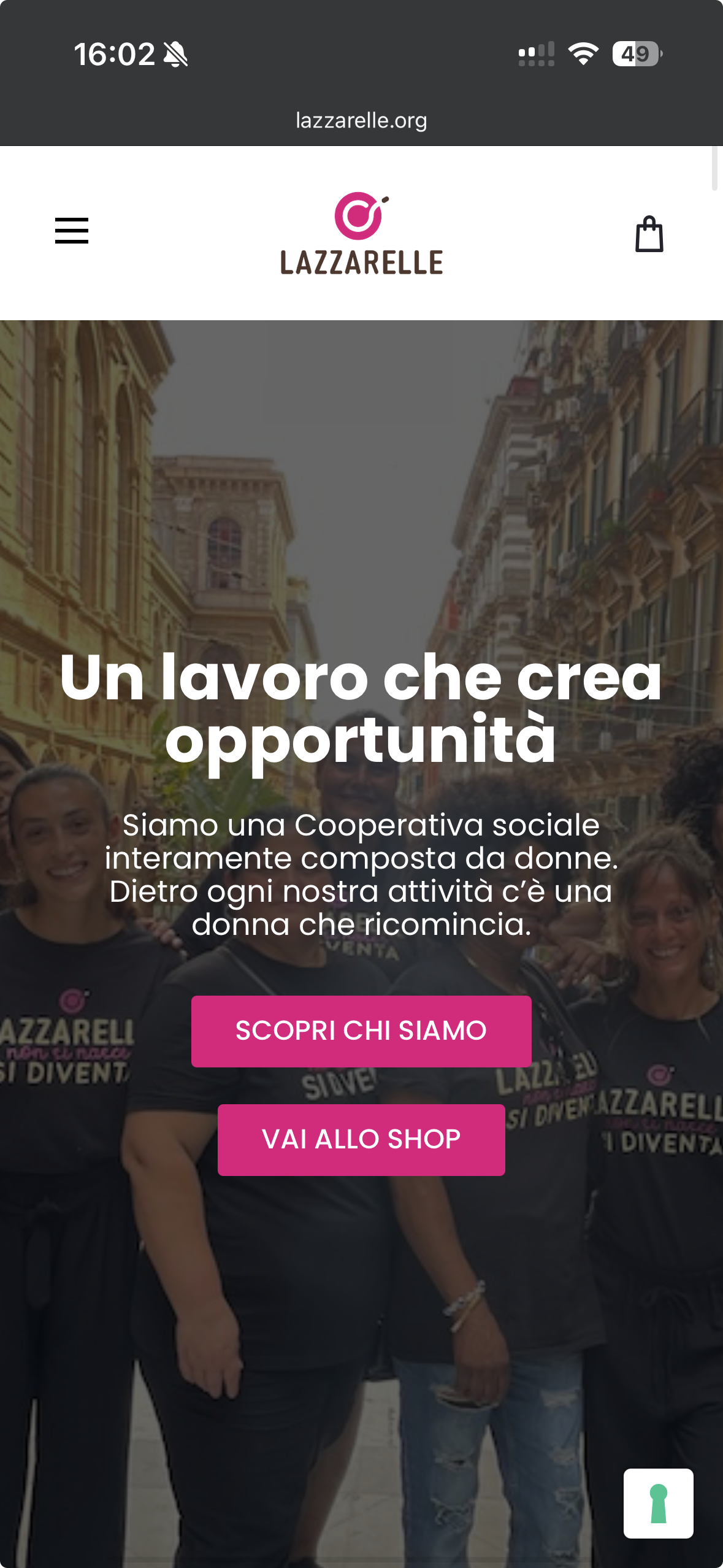 Lazzarelle mobile mockup