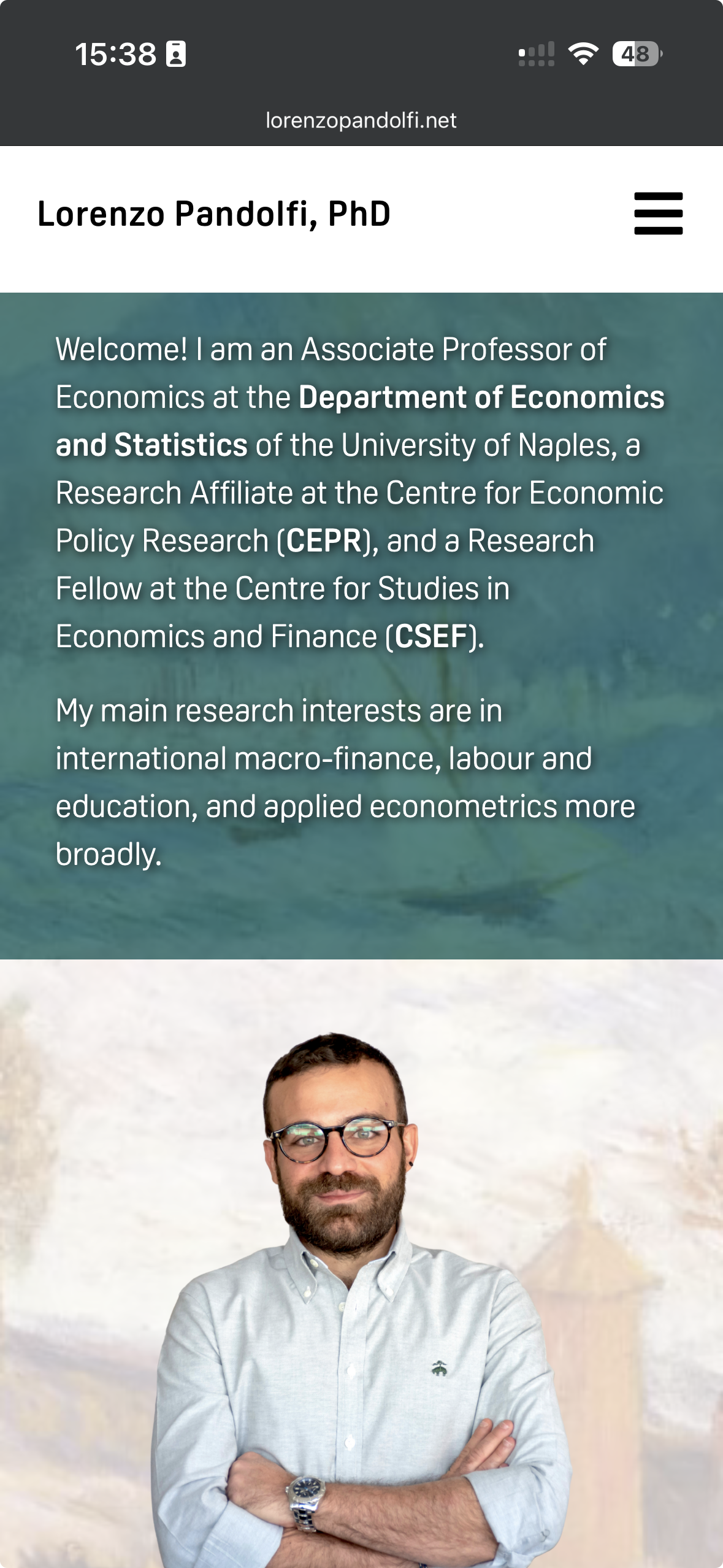 Lorenzo Pandolfi mobile mockup
