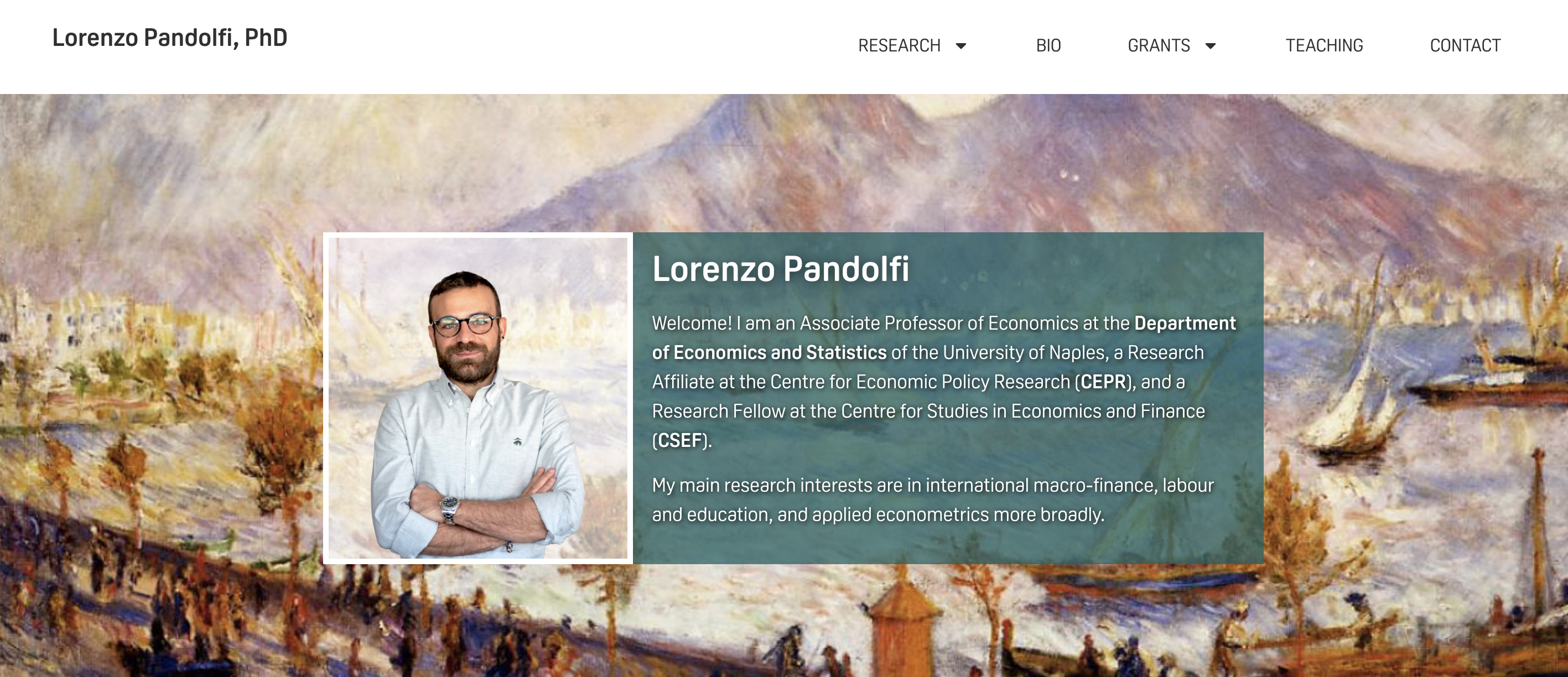 Homepage Lorenzo Pandolfi PhD