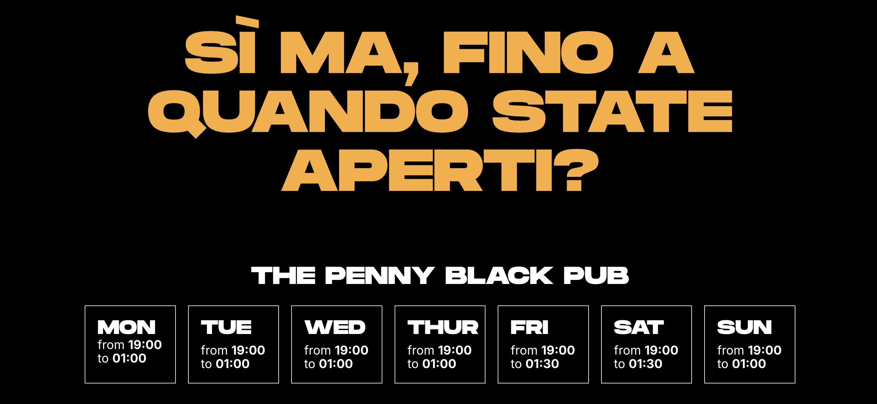 Sezione delivery – The Penny Black Pub