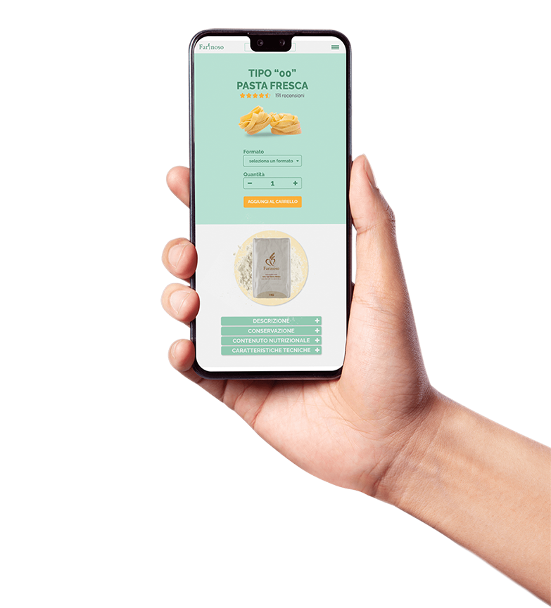 Farinoso mobile mockup