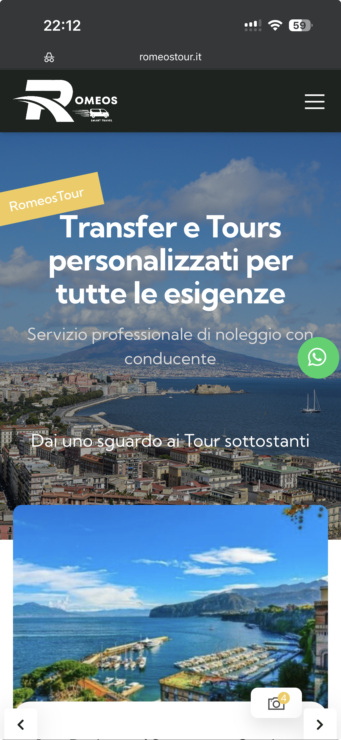 RomeosTour mobile mockup