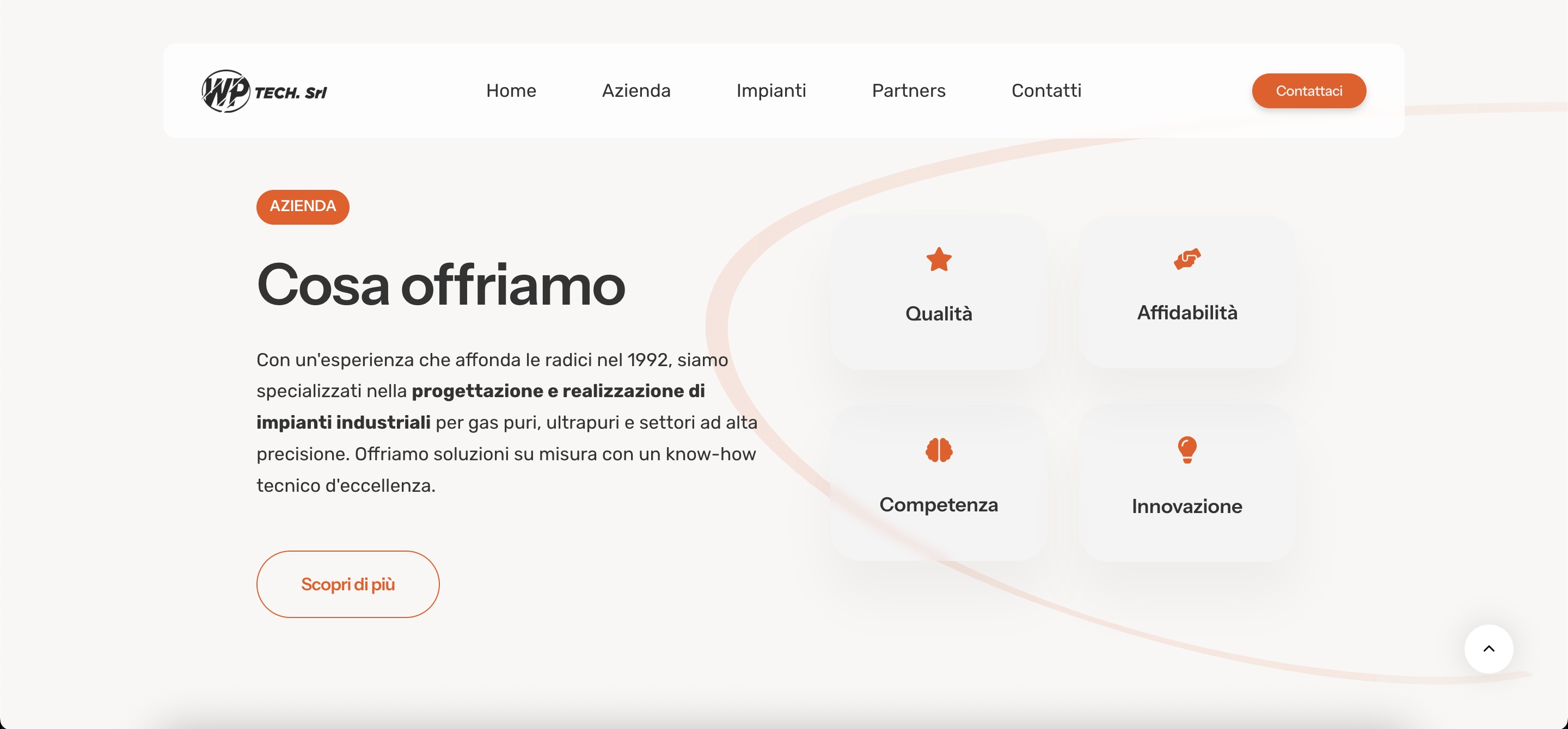 Sezione impianti WP Tech Srl